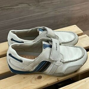 Geox Respira Womens White Vero Cuoio Moc Toe Casual Slip On Shoes Size US 3